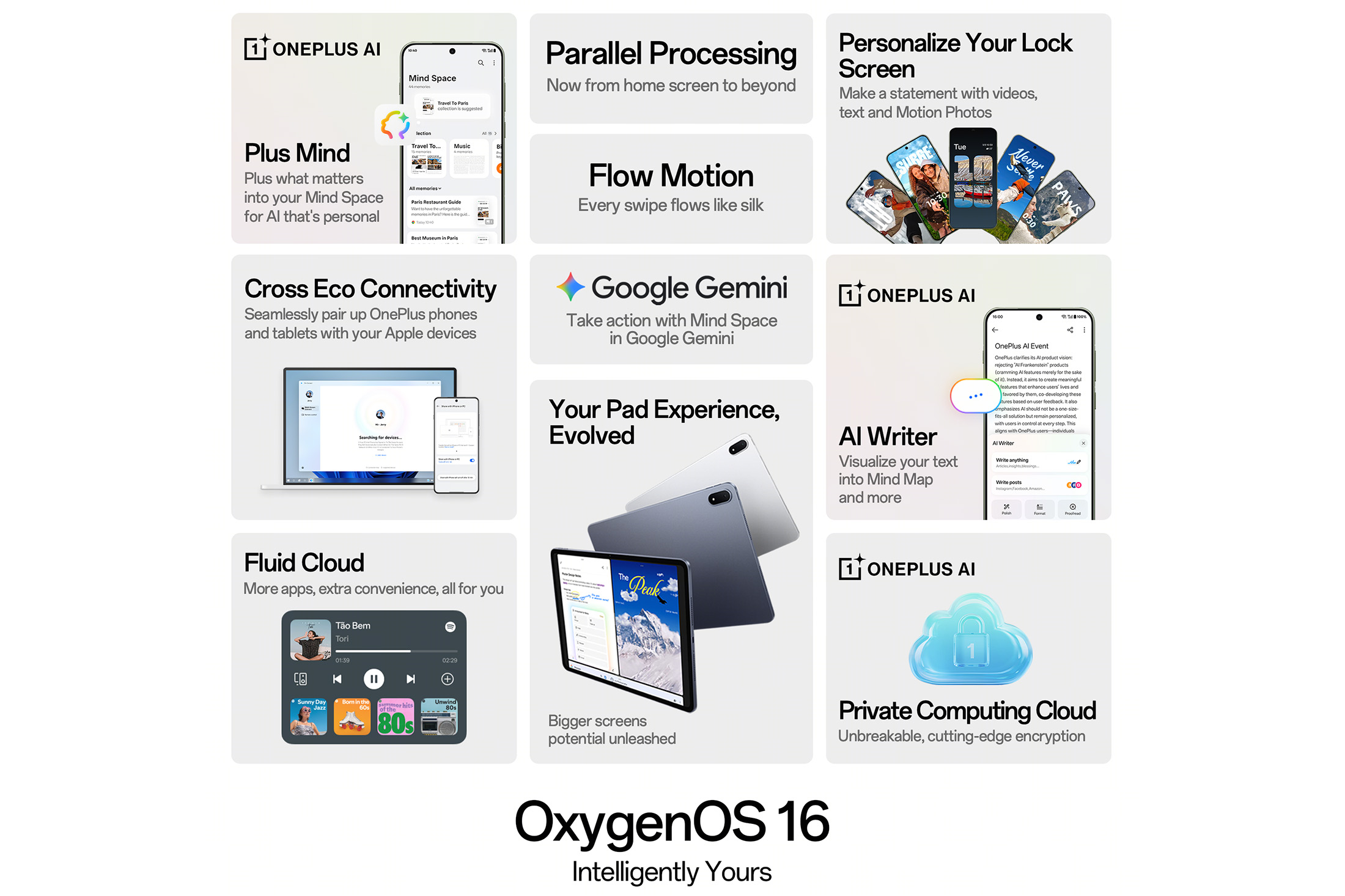 OnePlus의 OxygenOS 16은 Gemini를 마음의 공간으로 가져옵니다