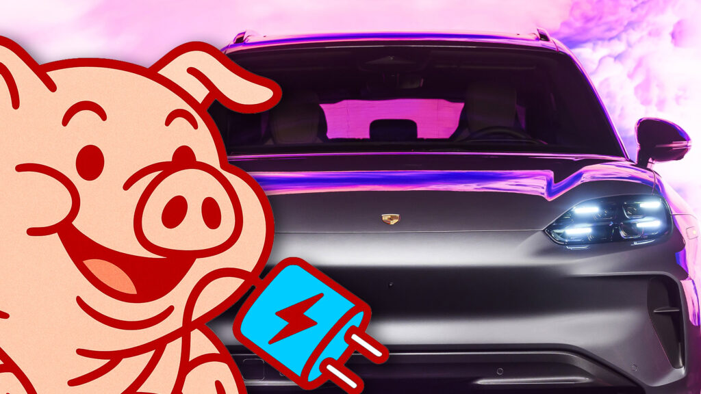 포르쉐의 전기 카이엔으로 BMW M5가 가벼워 보입니다