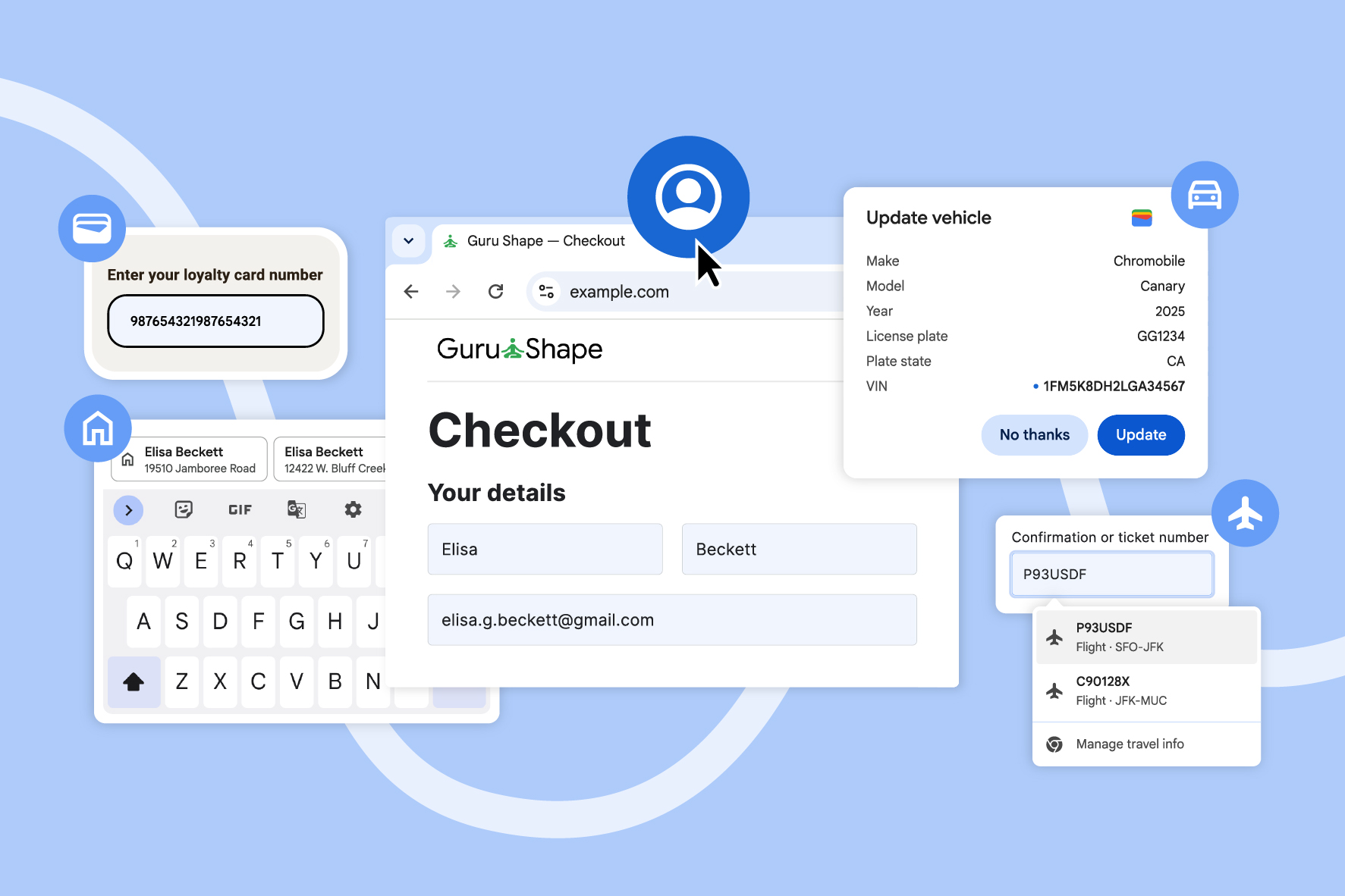 이제 Chrome에서 Google 계정의 세부정보를 자동으로 채울 수 있습니다