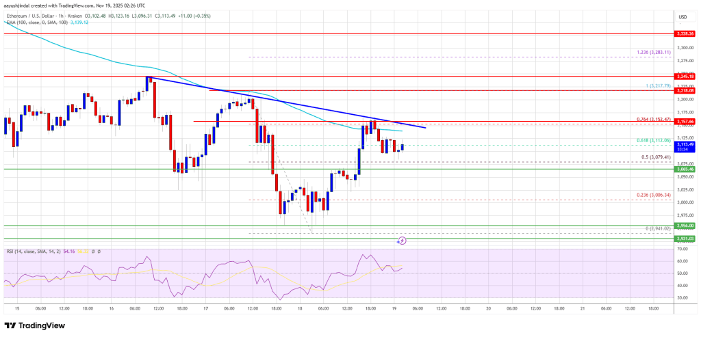 황소가 머리 위 저항에 맞서 싸우는 동안 이더리움은 완만하게 반등했습니다